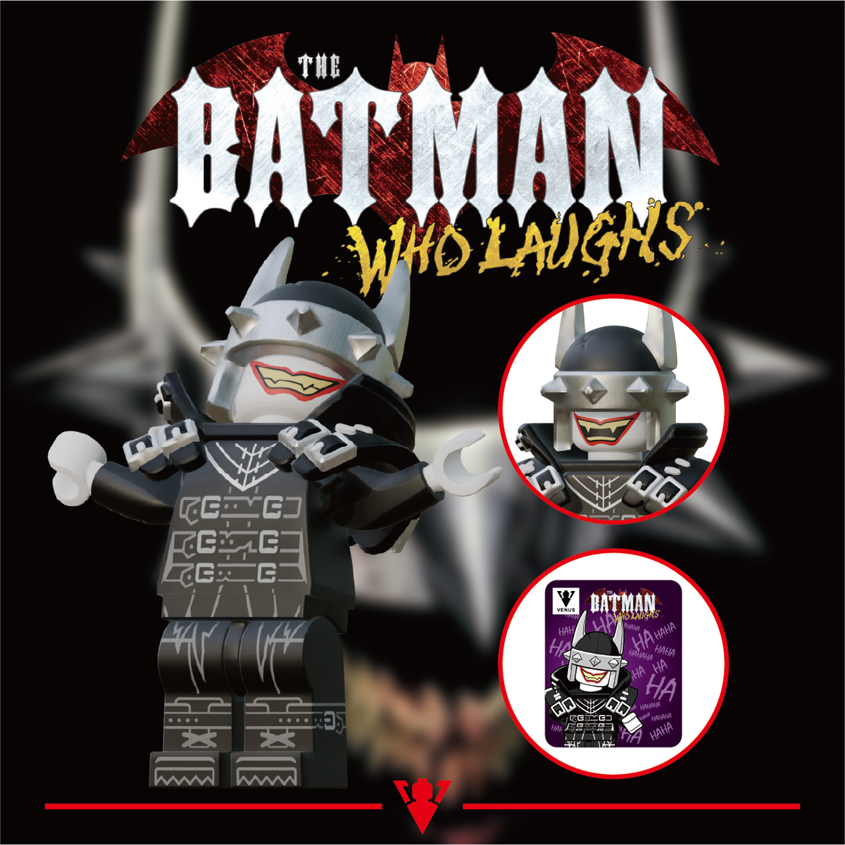 Custom Lego Minifig The Batman Who Laughs (PAD Printing)